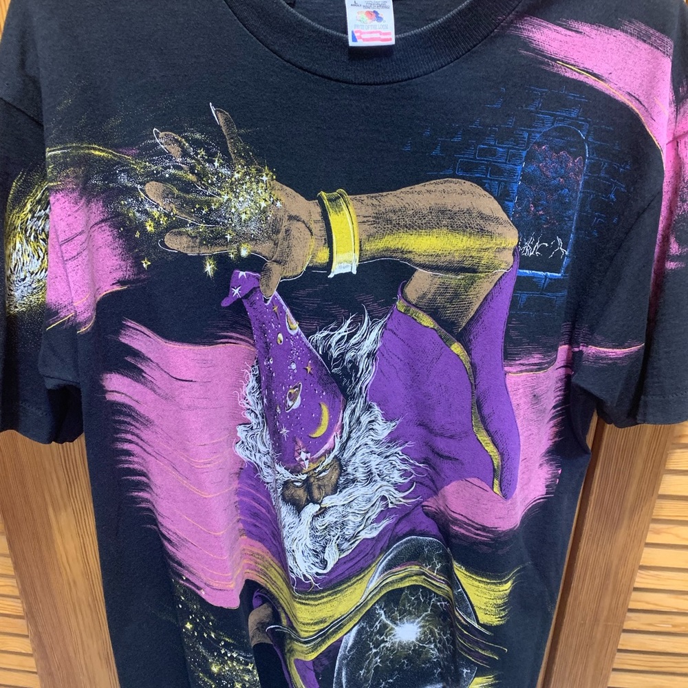 Vtg Rare Grail 1994 The Wizard with FOTL size L on tag